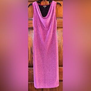 Sam Edelman Pink Glitter Jersey Bodycon Midi Dress Small NWT